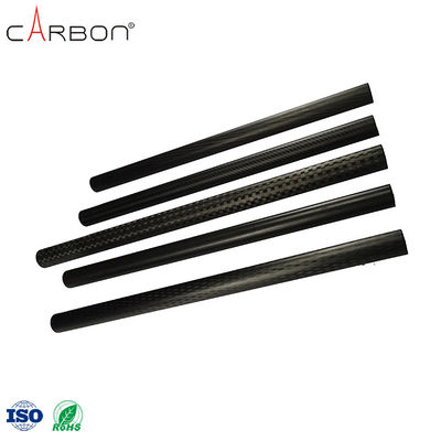 High Strength Black Color Camouflage Carbon Fiber Tube With 0.001% N Content