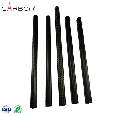 High Strength Black Color Camouflage Carbon Fiber Tube With 0.001% N Content