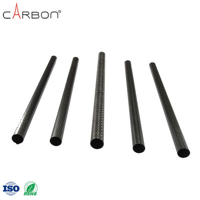 High Strength Black Color Camouflage Carbon Fiber Tube With 0.001% N Content
