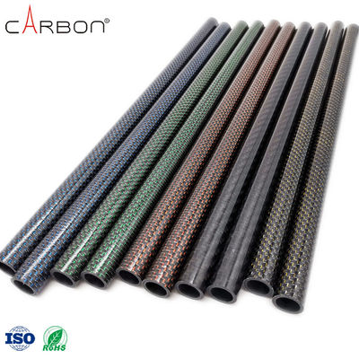 Metal Detector Carbon Fiber 3K Tent Twill Tube in Red Silver Blue or Metallic Color