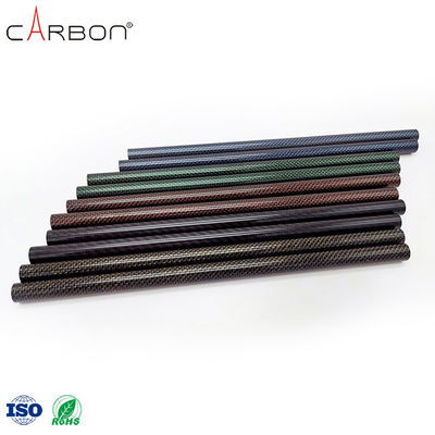 Metal Detector Carbon Fiber 3K Tent Twill Tube in Red Silver Blue or Metallic Color
