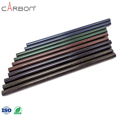 Metal Detector Carbon Fiber 3K Tent Twill Tube in Red Silver Blue or Metallic Color
