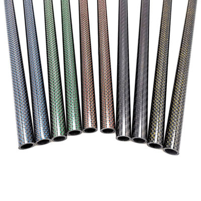 Metal Detector Carbon Fiber 3K Tent Twill Tube in Red Silver Blue or Metallic Color