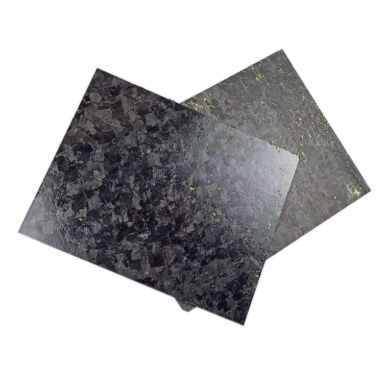 Marble Effect Forged Composite Carbon Fiber Sheet with Copper Powder and Golden Foil