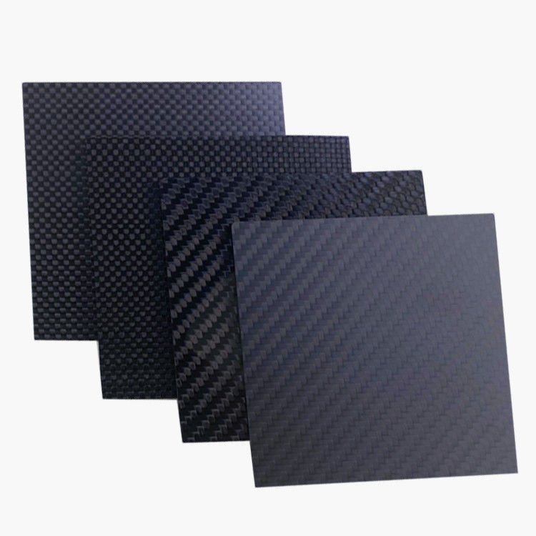 Plate CNC Custom Machining Carbon Fiber with 3K Twill Plain Design and Press Technology